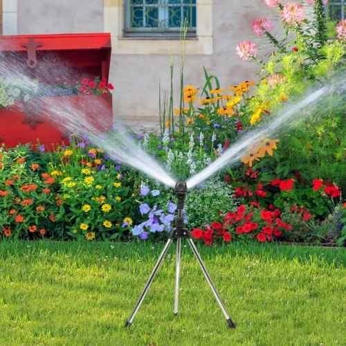 360 Degree Auto- Rotation Garden Tripod Sprinkler PRO