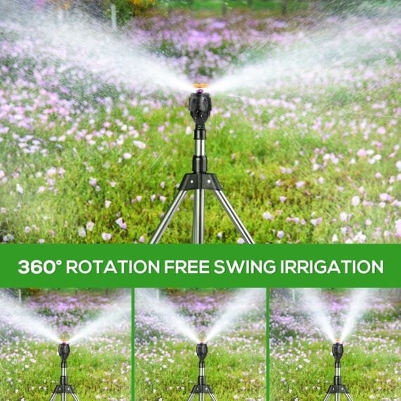 360 Degree Auto- Rotation Garden Tripod Sprinkler PRO