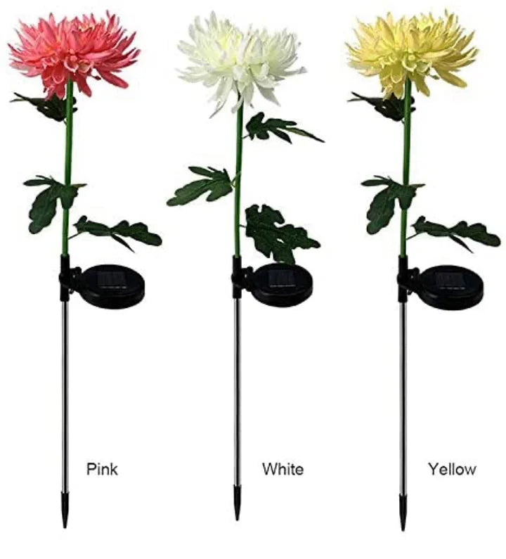 Spring Chrysanthemum Solar Garden Stake LED