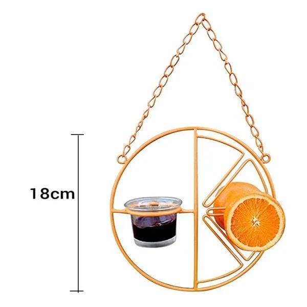 Cute Orange Hummingbird Feeder Fruit Berry Bird Feeder Garden Yard Decorative