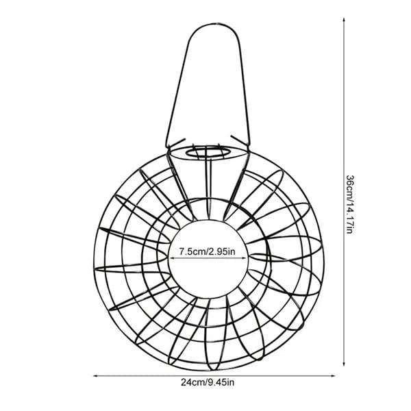 Outdoor Hanging Wreath Shape Metal Mesh Bird Feeder