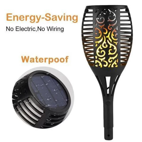 Solar Torch Light With Flickering Flame