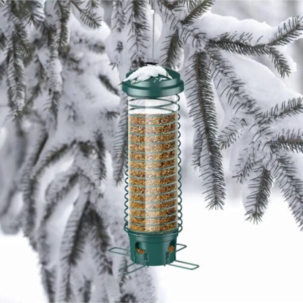 Squirrel-Proof Wild Bird Feeder – Portable Metal Bird Feeder for Garden Yard