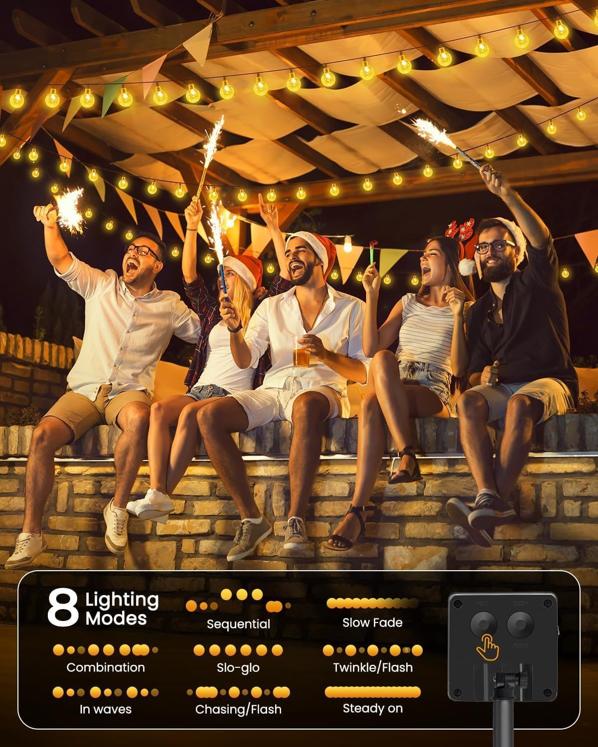 LED Solar String Lights