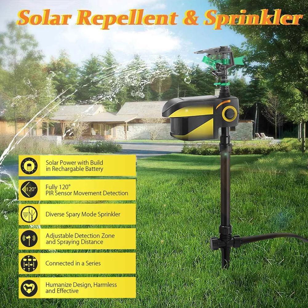 Solar Powered Motion Activated Animal Repeller Upgraded Version