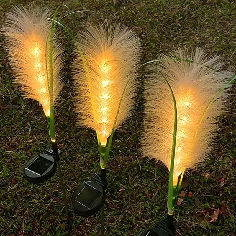 Reed Fiber Optic Light Outdoor Solar Garden Lights