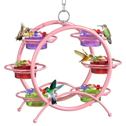 Pinwheel-Shaped Outdoor Hummingbird Feeder