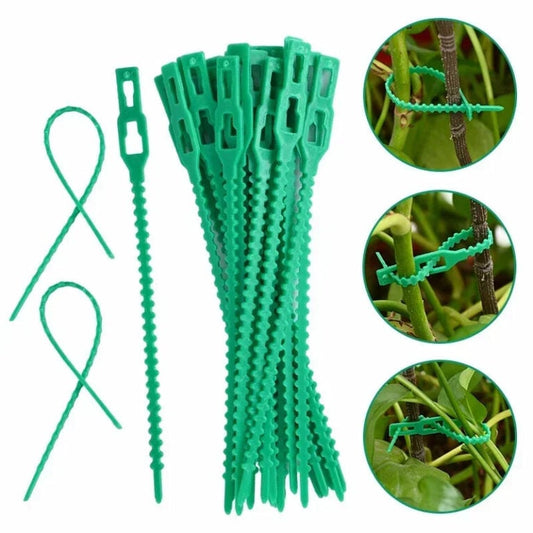 20/30/100 Pcs Reusable Garden Cable Ties Adjustable Plastic Plant Support