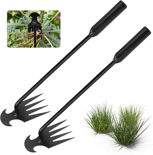 2 Pack Garden Weed Pulling Tool Uprooting Weeding Tool
