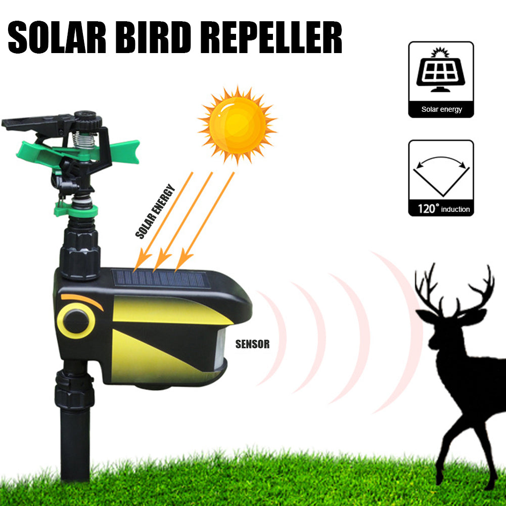 Solar Powered Motion Activated Animal Repeller Upgraded Version