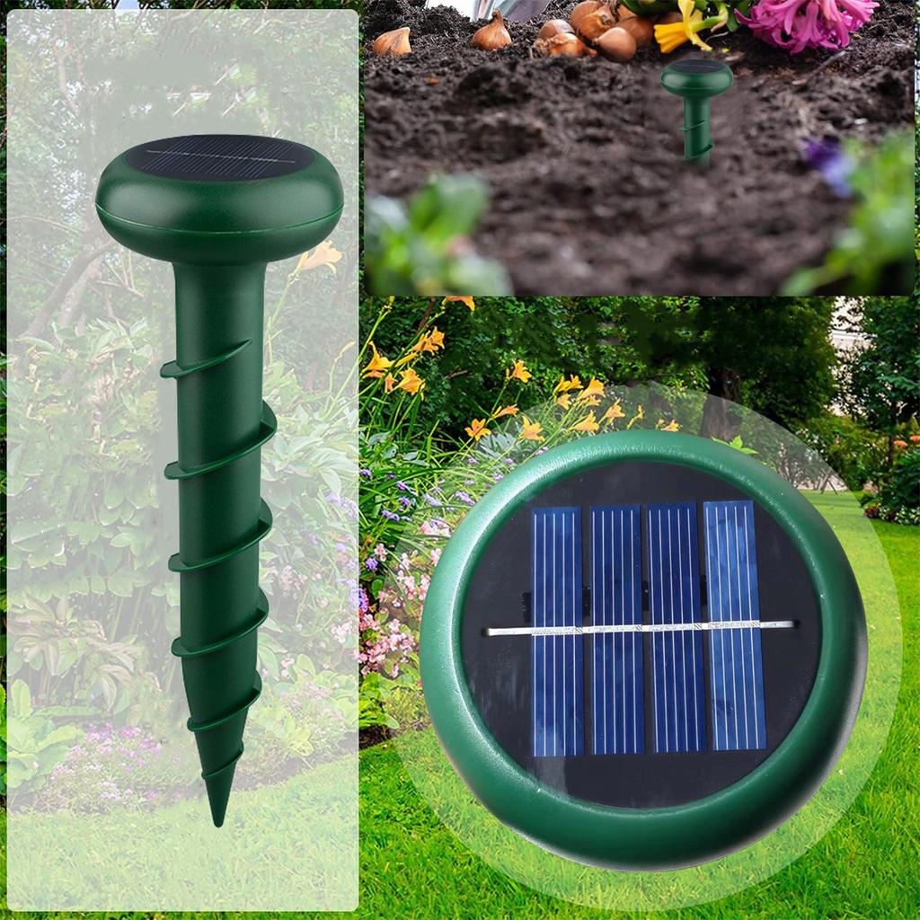 Solar Powered Mouse Repellers Spiral Outdoor Ultrasound High Power Vibration Snake Repellers