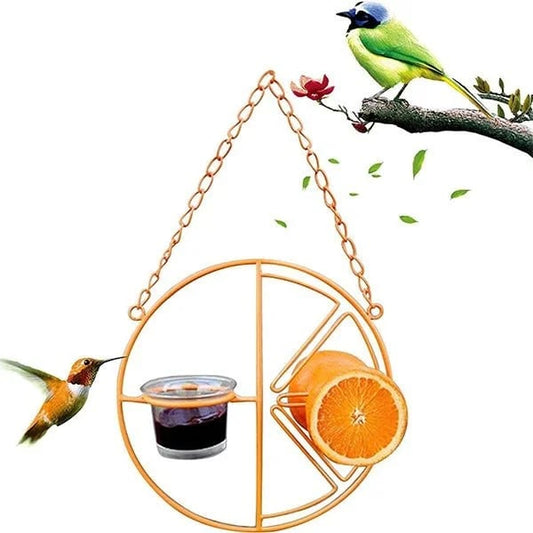 Cute Orange Hummingbird Feeder Fruit Berry Bird Feeder Garden Yard Decorative