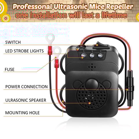 Under Hood Animal Repeller Ultrasonic Mouse Repeller Rat Repellent