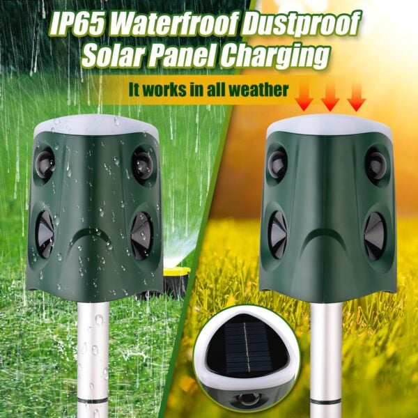 Outdoor 360 Degree Ultrasonic Cat Repeller