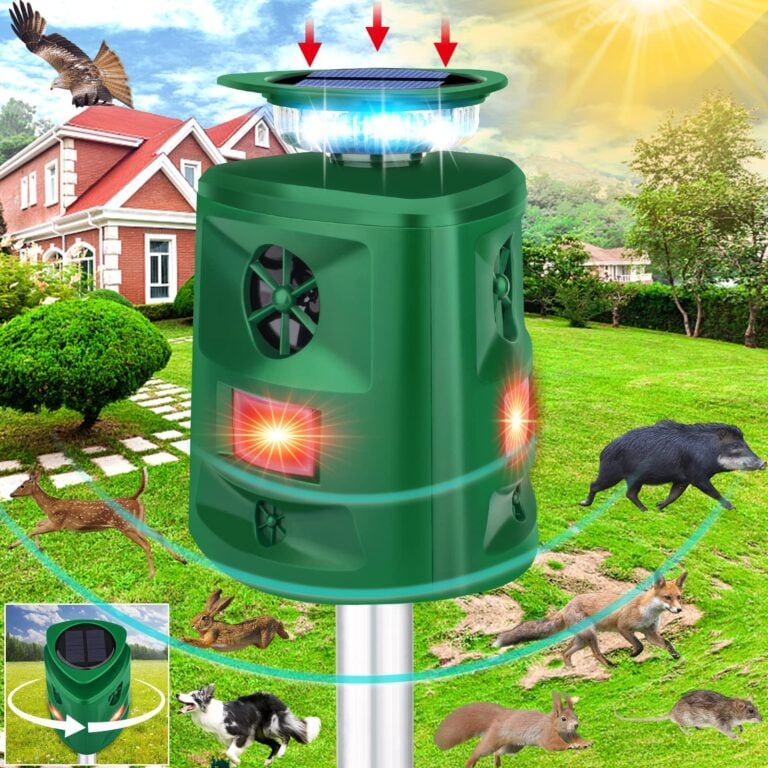 Ultrasonic Animal Repeller,360°Solar Pest Repellent
