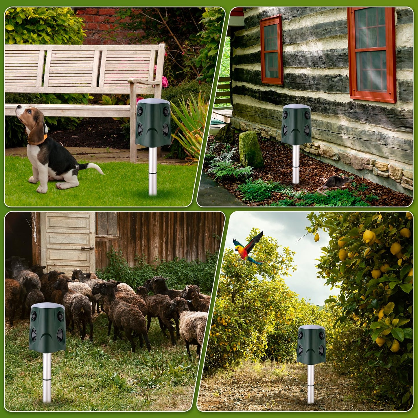 Outdoor 360 Degree Ultrasonic Cat Repeller