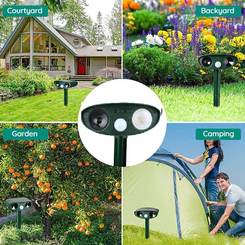 Ultrasonic Raccoon Deterrent – Solar Powered – Get Rid of Raccoon for Garden Protection