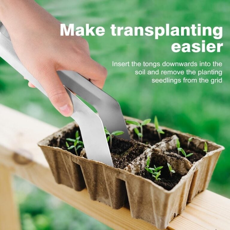 Seedling Transplant Tongs, Stainless Steel Gardening Transplant Tongs