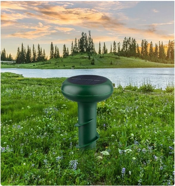 Solar Powered Mouse Repellers Spiral Outdoor Ultrasound High Power Vibration Snake Repellers