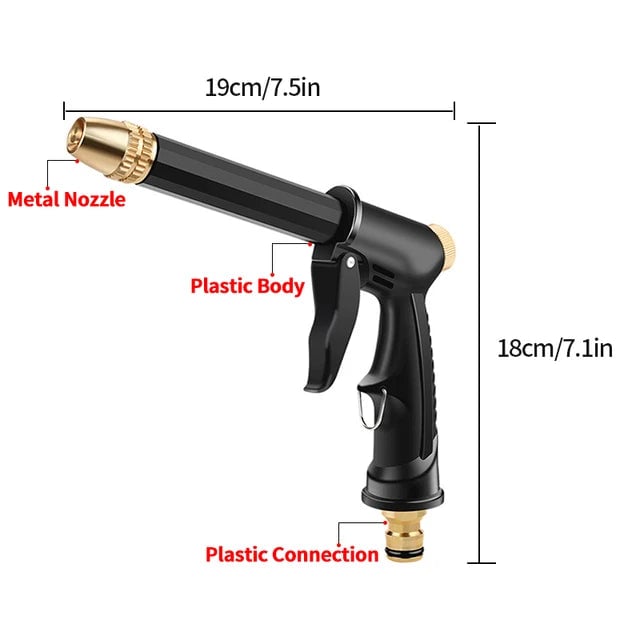 High Pressure Water Gun for Car Washing Garden Watering Hose Nozzle Sprinkler