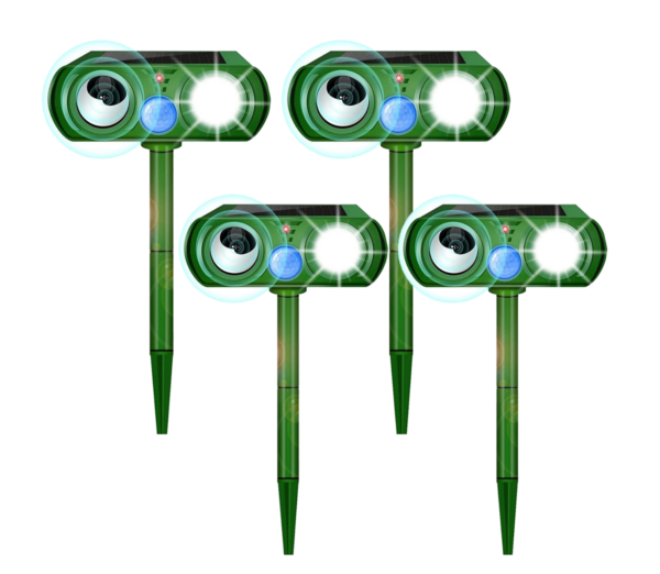 Garden Solar Ultrasonic Fox Repeller Motion Sensor Activated Repellent