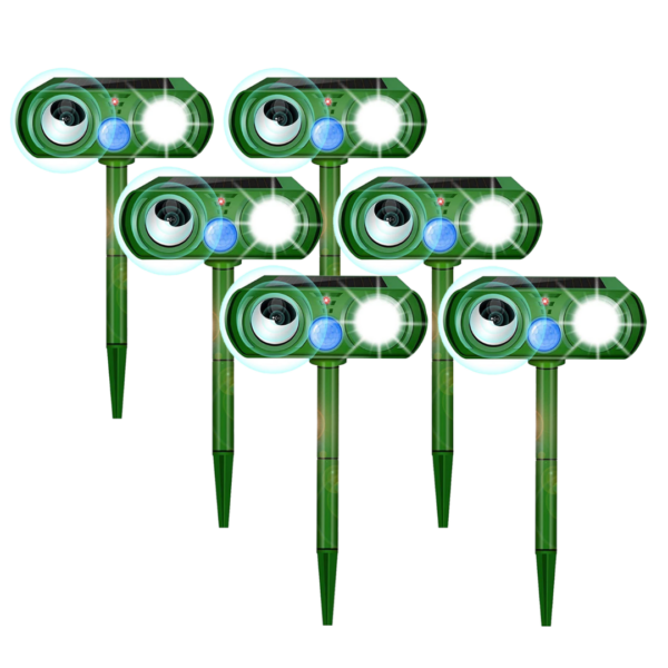 Garden Solar Ultrasonic Fox Repeller Motion Sensor Activated Repellent