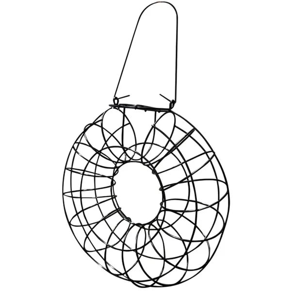 Outdoor Hanging Wreath Shape Metal Mesh Bird Feeder