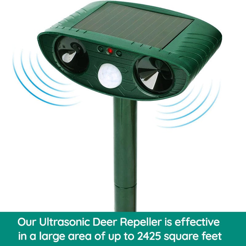 Garden Solar Ultrasonic Fox Repeller Motion Sensor Activated Repellent
