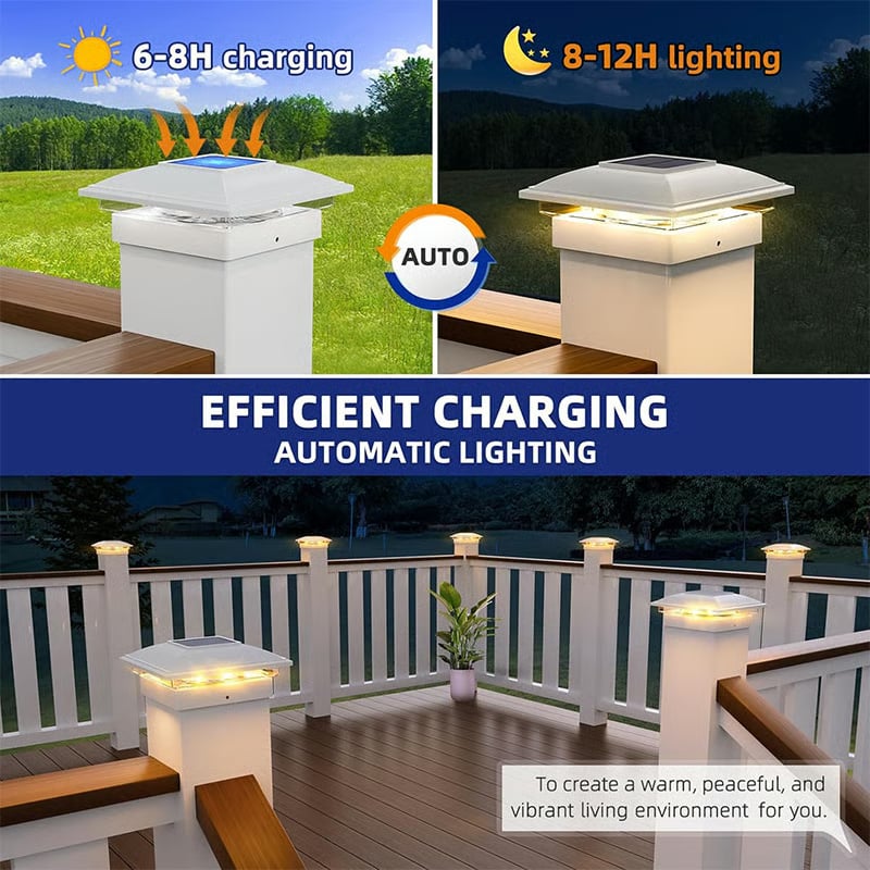 Solar Post Cap Lights Outdoor