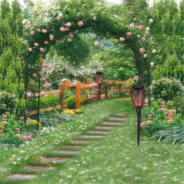 Solar Torch Light With Flickering Flame