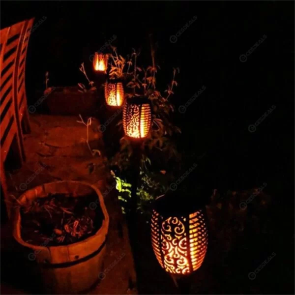 Solar Torch Light With Flickering Flame