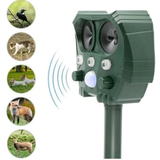 Ultrasonic Solar Snake Repeller | Motion-Activated, Waterproof & USB Rechargeable Pest Control for Yard, Garden or Farm