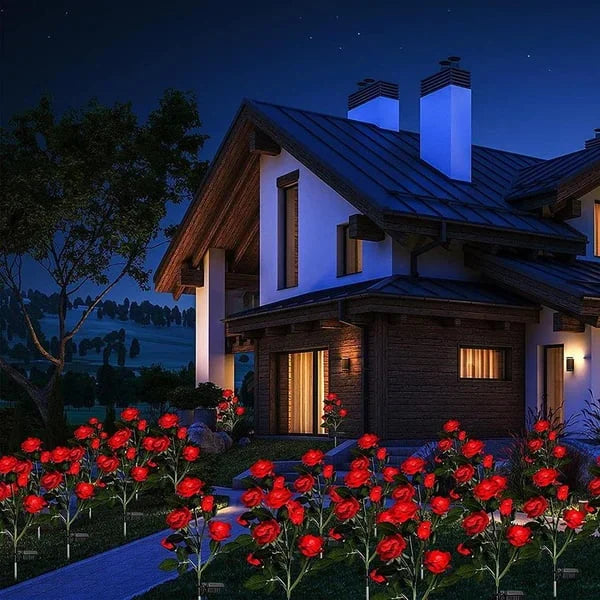 3 LED Solar Rose Flower Light