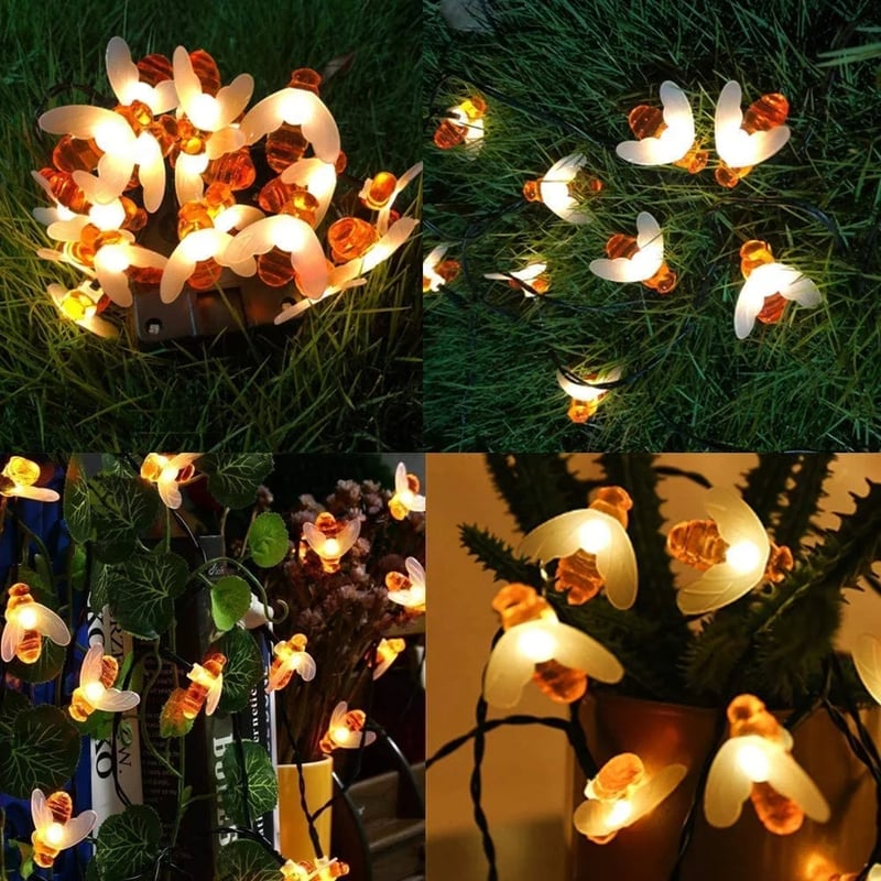 Solar LED Bee String Lights