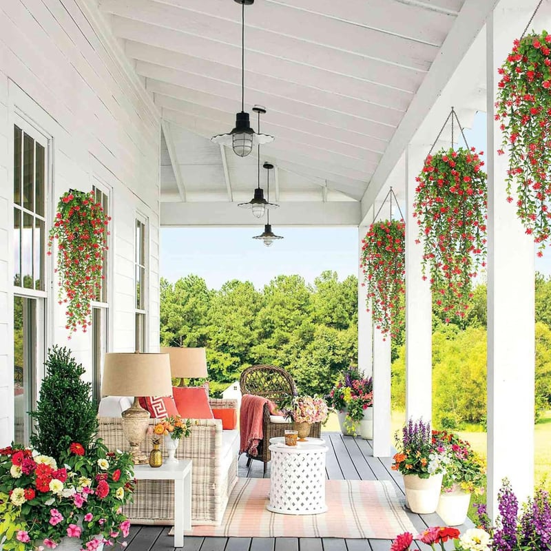 Outdoor Artificial Flower Rattan